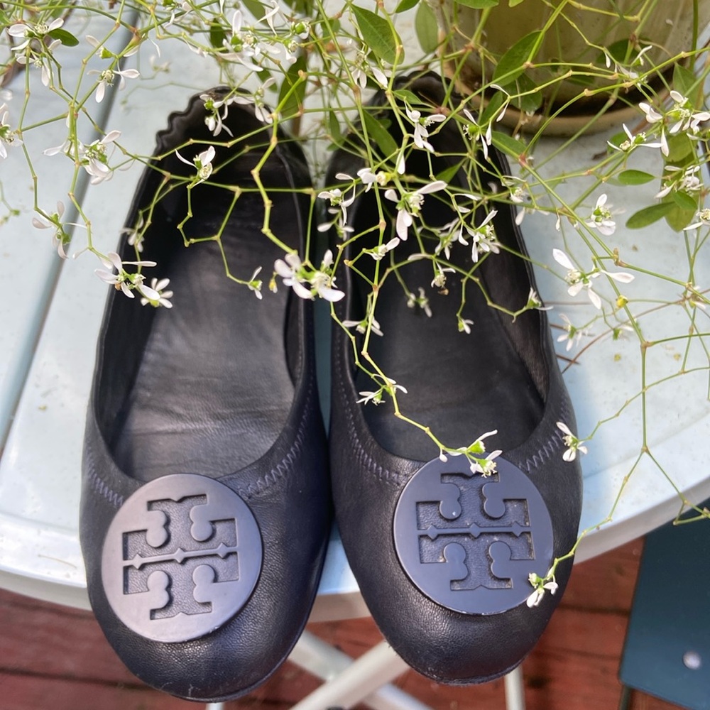 Tory Burch Minnie Travel Leather Ballet Flexible and Lightweight